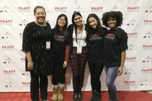 PAAFF 2018 Volunteers from Arcadia University's A.S.I.A.Club on the red carpet