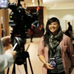 Quynh-Mai Nguyen getting interviewed at PAAFF 2019