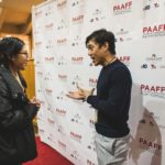 Jenna Lam and Leon Le talking at PAAFF 2019