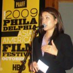 Denise Nakano speaking to the audience at PAAFF 2009