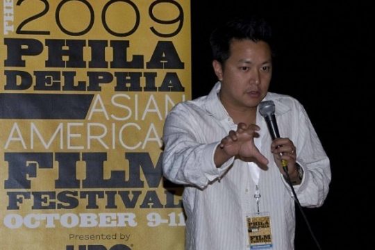 Director Tom Huang answering questions
